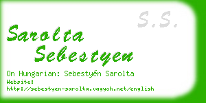 sarolta sebestyen business card